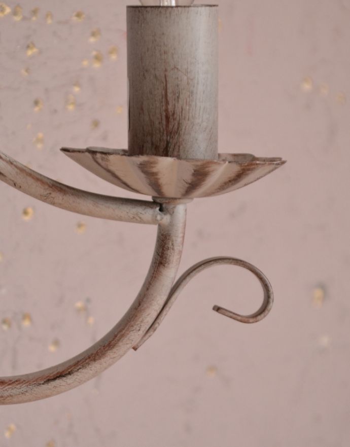 コントワールドファミーユ　照明・ライティング　コントワール・ドゥ・ファミーユの2灯ウォールランプ（ブロカント）（Ｅ17シャンデリア球付）。デザインも凝っていて飾ってあるだけでお部屋が華やかになります。(cf-693)