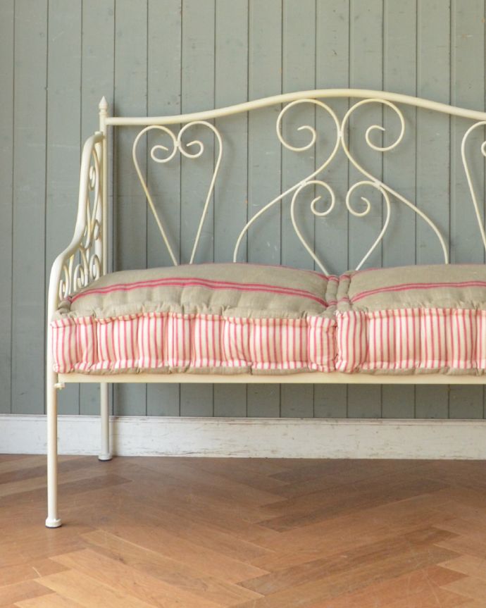 コントワール・ド・ファミーユのアイアンソファ （ホワイト）(cff-117