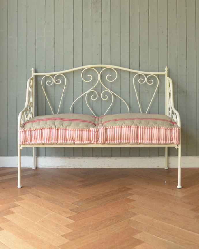 コントワール・ド・ファミーユのアイアンソファ （ホワイト）(cff-117