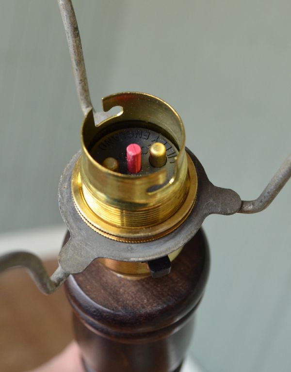 スタンドライト　照明・ライティング　花柄シェードがオシャレな照明、アンティークのフロアランプ。全てオーバーホールしてありますので、安心してお使いください。(d-1000-f)