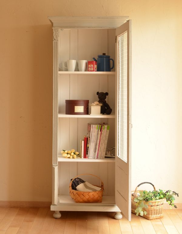 アンティークのキャビネット アンティーク家具 フランスのアンティーク収納家具、グリアージュキャビネット。キレイにメンテナンスをしてお届けします。(d-1044-f)