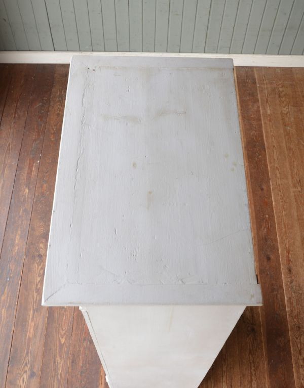 アンティークのキャビネット　アンティーク家具　アンティークのフレンチインテリア、可愛いグリアージュキャビネット。天板です。(d-1045-f)