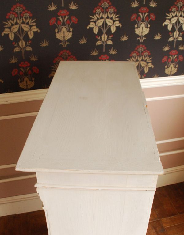 アンティークのキャビネット アンティーク家具 アンティークのフレンチインテリア、引き出し付きのブックケース。天板もキレイに仕上げました。(d-1046-f)