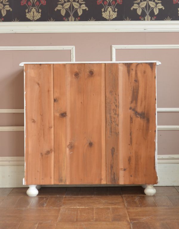 アンティークのキャビネット　アンティーク家具　アンティークのペイント家具、フランスのペイントのキャビネット（カウンター） 。きちんとメンテナンスしてあるので、裏側もキレイです。(d-1160-f)