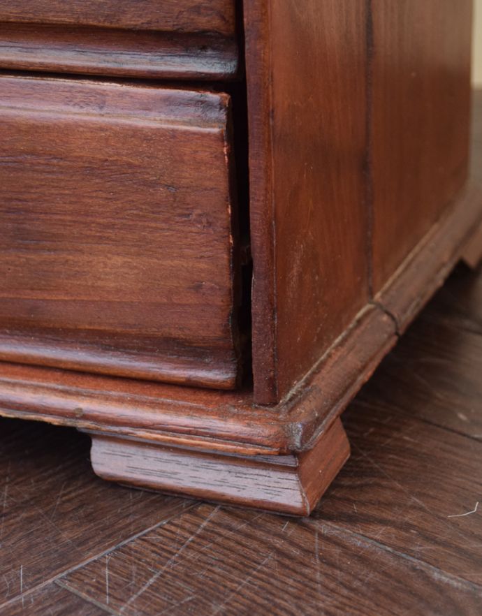 ウォールシェルフ・ウォールハンガー　アンティーク家具　フランスで見つけた小さな家具、アンティークスモールドローワー。※フェルトキーパーをお付けしてお届けしています。(d-1203-f)