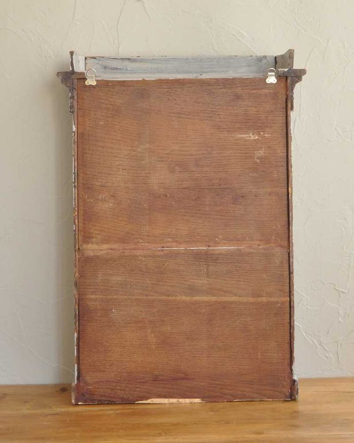 ウォールキャビネット　アンティーク家具　フランスらしい色使いがステキなアンティークのスモールキャビネット。後ろ姿も見て下さい。(d-1276-f)