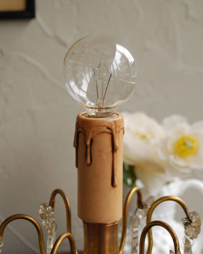 スタンドライト 照明・ライティング フリンジシェード付きのアンティークテーブルシャンデリア(E17丸球付)。しっかりオーバーホウルをしたので、ご安心下さい。(d-1461-z)