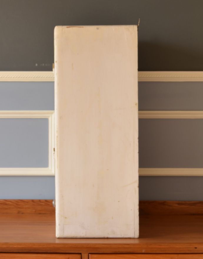 ウォールシェルフ・ウォールハンガー　アンティーク家具　フランスで見つけたアンティークグリアージュキャビネット（スモールキャビネット）。サイドもきれいにペイントされています。(d-947-f-2)