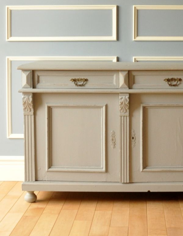 アンティークのキャビネット　アンティーク家具　フランスのアンティークペイント家具、色の素敵なキャビネット。フレンチスタイルの大人かわいい仕上がりです。(d-988-f-1)