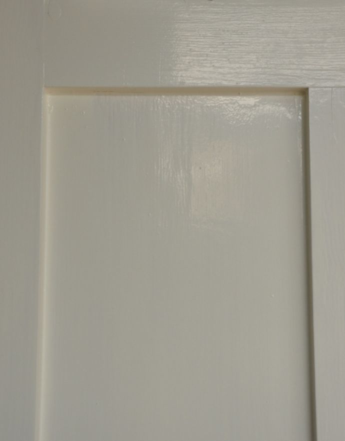 ドア・ゲート　アンティーク家具　赤い薔薇のステンドグラスが付いた、ペイント仕上げのアンティーク ステンドグラス ドア。扉には裏の彫りです。(g-460-f-1)