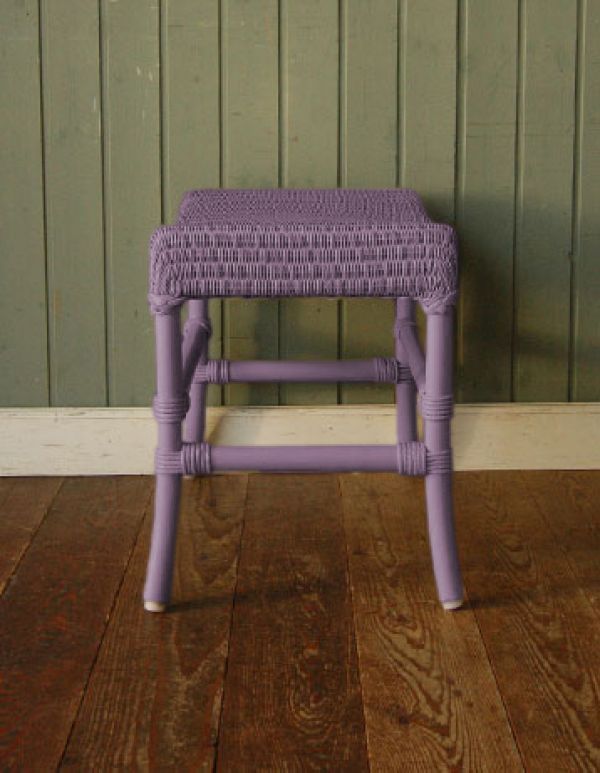 オリジナルロイド　Handleオリジナル ロイドルームスツール(Lavender tea)。横から見るとこんな感じ。(hol-05lt)