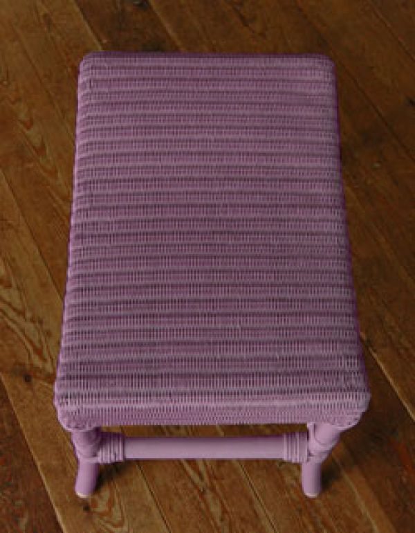 オリジナルロイド　Handleオリジナル ロイドルームスツール(Lavender tea)。紙とワイヤーでしっかり編み上げてあるので、長年使用してもささくれもなく、変形もしないのがロイドルームの特徴。(hol-05lt)