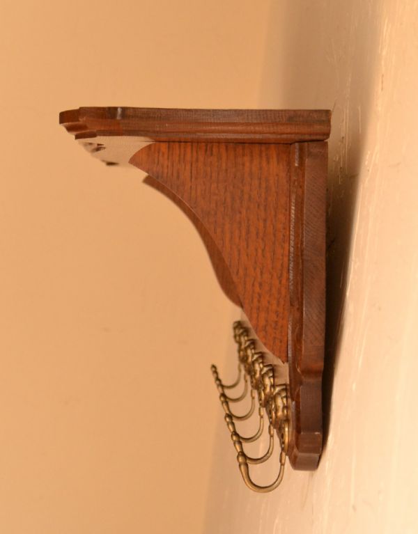 ウォールシェルフ・ウォールハンガー　アンティーク家具　アンティークの壁付け家具、フランスのおしゃれなウォールハンガー。横から見ても美しいデザインです。(j-113-z)