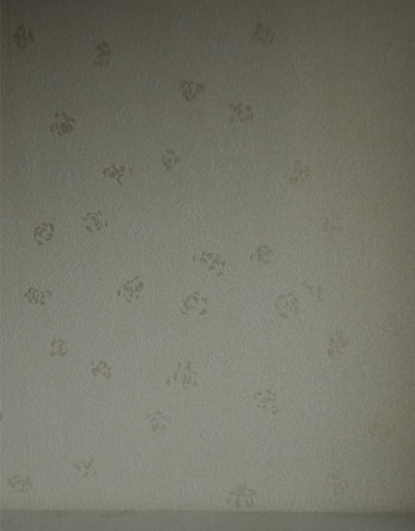 アンティークのキャビネット　アンティーク家具　マホガニー材のアンティーク家具、象嵌が美しいショーケース。背板に貼られたクロスは新しいものに張り替えました。(j-1262-f)