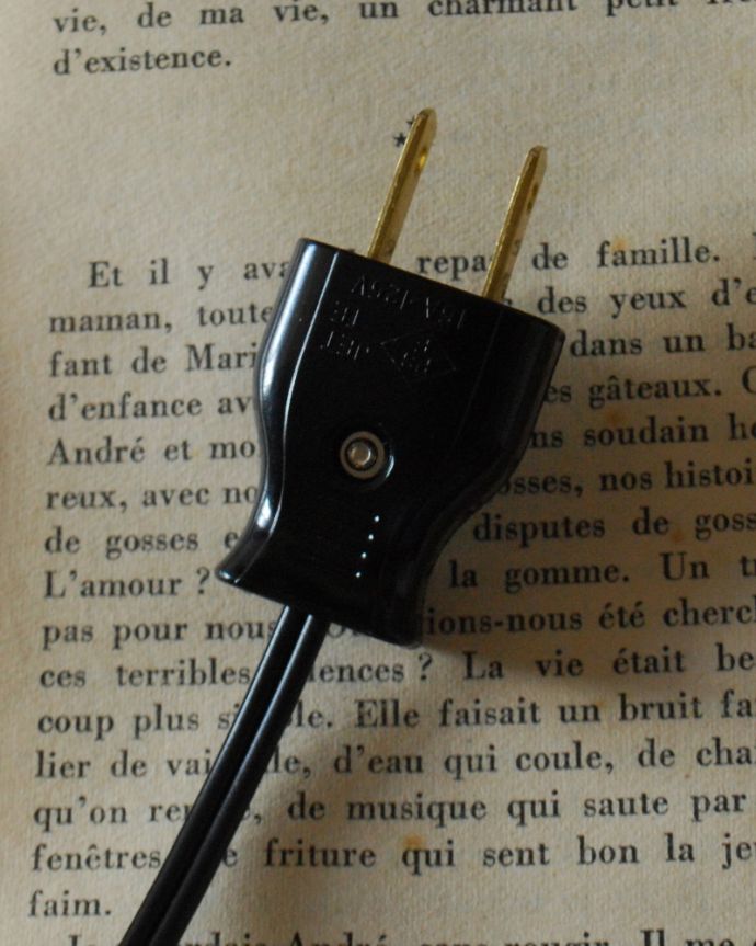 スタンドライト　照明・ライティング　ローズがたっぷり付いたエレガントなアンティークテーブルランプ、ガラスシェード付き（Ｅ17丸球付）。黒い色のコンセントです。(j-131-z)