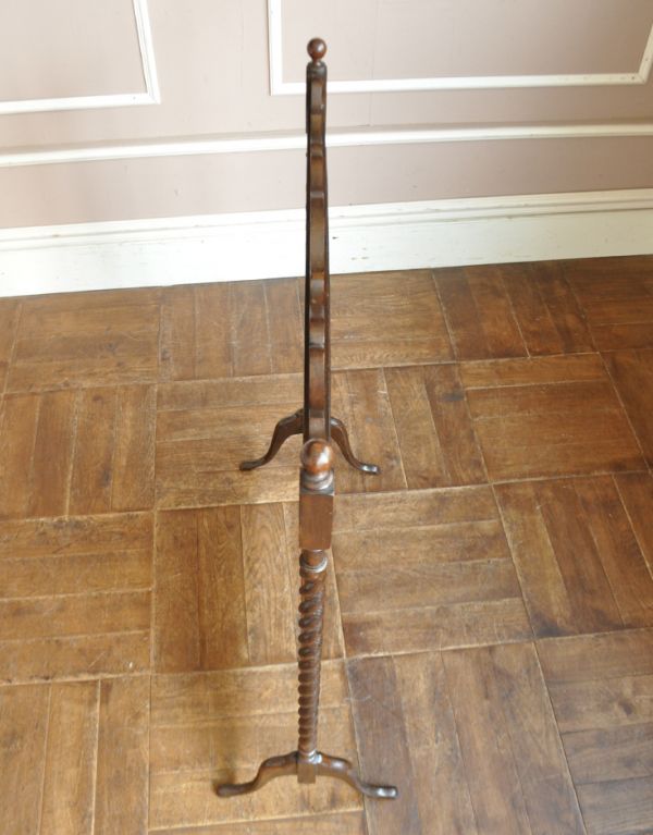 アンティーク家具 大人っぽい珍しいアンティーク家具、イギリスのスクリーン。上から見てもキレイです。(j-1310-f)