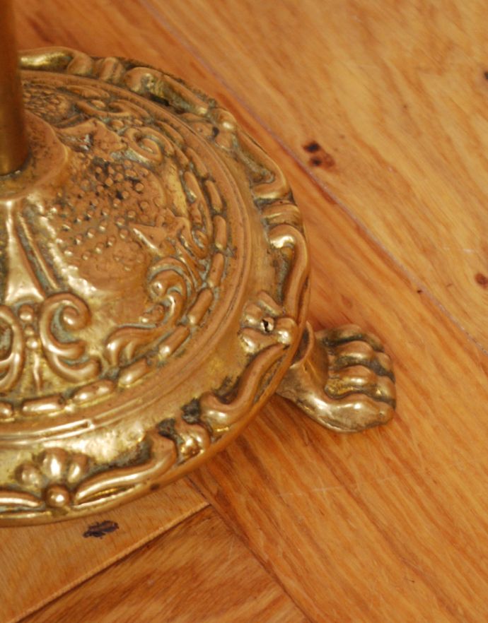 英国アンティーク雑貨、真鍮製ファイヤーツール5点セット(j-136-z