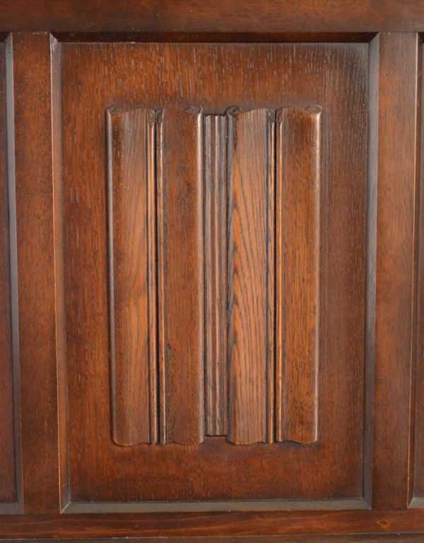 アンティーク家具　アンティークの英国家具、オーク材のコファー（ベンチ）。飽きずに長くお使いいただけるデザインです。(j-1367-f)