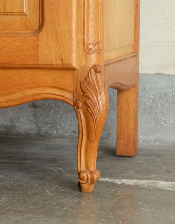 アンティークのキャビネット アンティーク家具 フランスのゴージャスなアンティーク家具、ガラスキャビネット(本棚)。きちんと支えます。(j-1446-f)