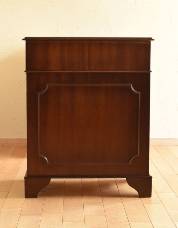 ロイドテーブル　アンティーク家具　書斎で楽しむ英国アンティークのデスク、大人の勉強机。サイドも美しいです。(j-1461-f)