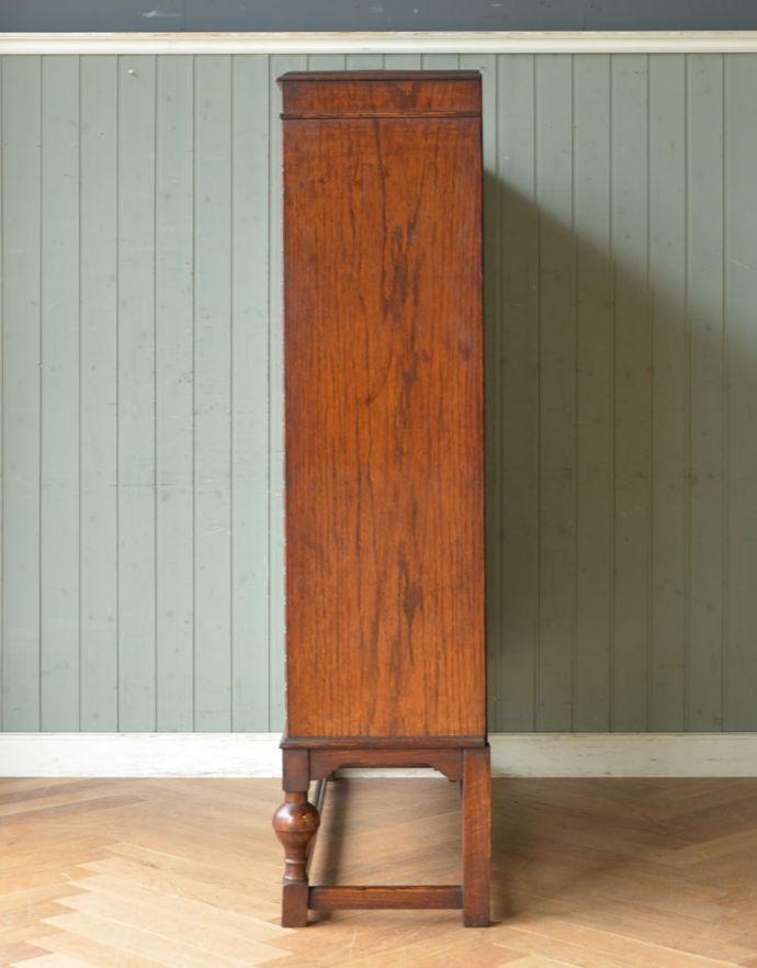 サイドバイサイド　アンティーク家具　イギリスで見つけた便利なアンティーク家具、本棚とデスクが一つになったサイドバイサイド 。サイドもしっかり作られています。(j-1654-f)