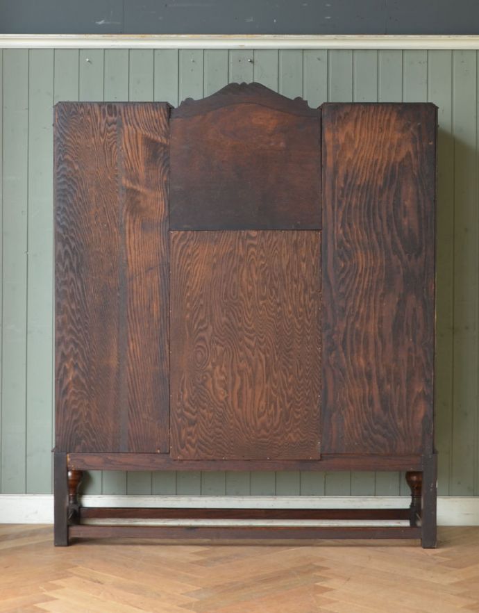 サイドバイサイド　アンティーク家具　イギリスで見つけた便利なアンティーク家具、本棚とデスクが一つになったサイドバイサイド 。しっかりメンテナンスしてあるので、裏側もキレイな状態です。(j-1654-f)