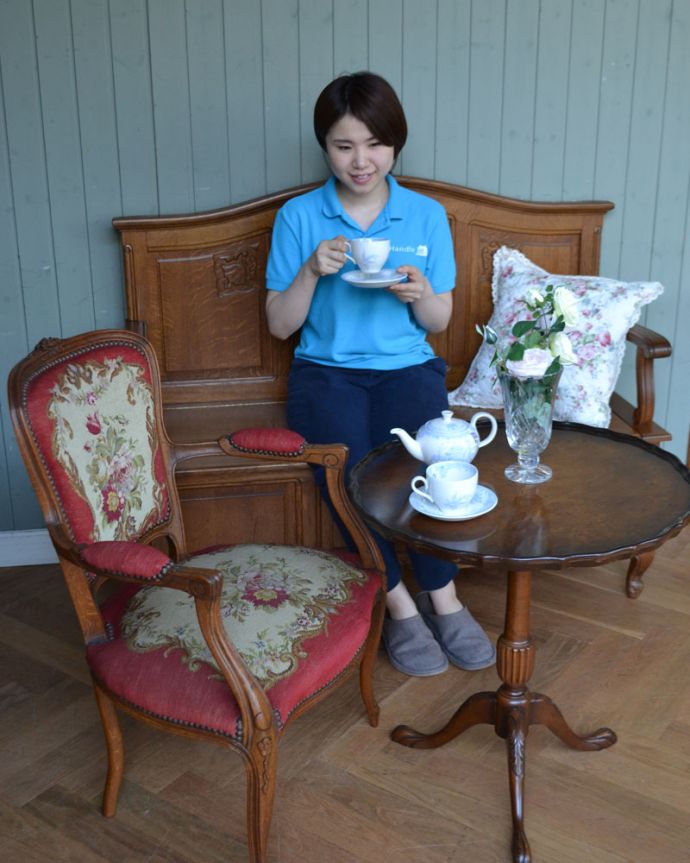 ロイドルームボックス　アンティーク家具　フランスの素敵なアンティーク家具、木製のベンチボックス。。(j-1789-f)