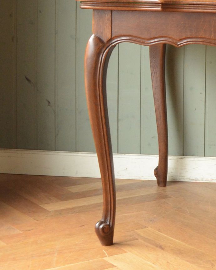 ロイドテーブル アンティーク家具 3WAYで楽しめるドローリーフテーブル(伸張式)、南プロヴァンスのアンティーク家具。キチンとお直ししました。(j-1855-f)