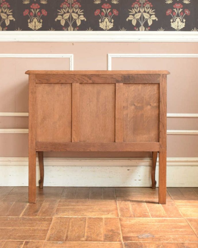 アンティークのチェスト　アンティーク家具　フランスのエレガントなアンティーク家具、フラップ扉付のチェスト＆シェルフ。後ろ姿も見てください。(j-2023-f)