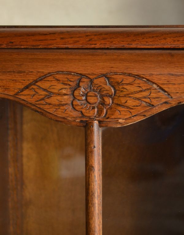 ビューロー　アンティーク家具　アンティークの収納家具、イギリスから来たサイドバイサイド。風格と品があるので、リビングはもちろん、和室や書斎、客間にも最適。(k-1005-f)