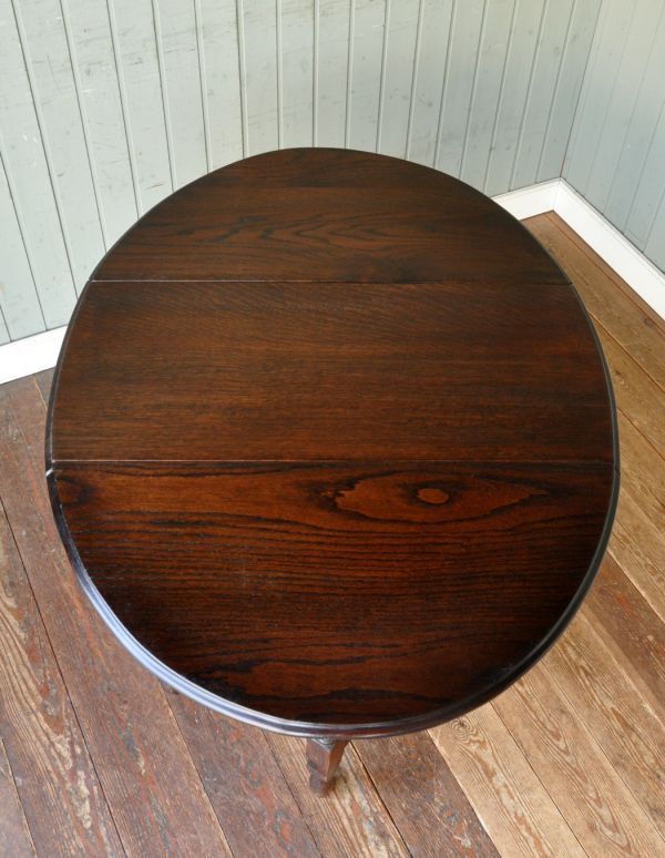 ロイドテーブル　アンティーク家具　素敵なアンティーク家具、ゲートレッグテーブル（伸張式テーブル）。天板です。(k-1037-f)