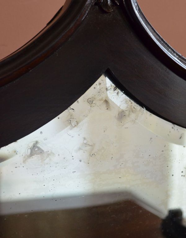 アンティーク家具 英国のアンティーク家具、海外らしいコールボックス(炭入れ)。ミラーの一部に汚れがございます。(k-1140-f)