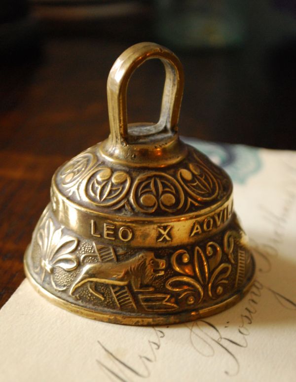 アンティーク　ドアベル　真鍮　フランス　イギリス　幻獣　グリフォン 英国アンティーク 真鍮ベル(LEO X AQVILA)(k-1160-z)｜アンティーク雑貨