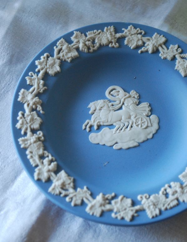 アンティークのジャスパーウェア、ウェッジウッドトレイ（Wedgwood）(k