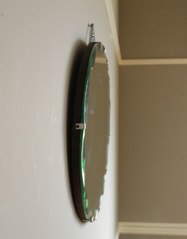 アンティーク カッティングミラー アンティーク雑貨 洗面やトイレにお勧めのアンティークミラー、キレイなカッティングミラー。アンティークのミラーは重みがあります。(k-1273-z)