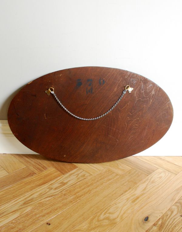 アンティーク カッティングミラー アンティーク雑貨 洗面やトイレにお勧めのアンティークミラー、キレイなカッティングミラー。鏡の裏はこんな感じです。(k-1273-z)