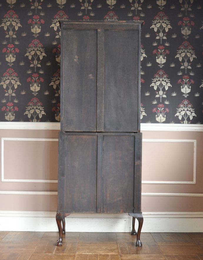 サイドバイサイド アンティーク家具 英国のアンティーク収納家具、気品溢れるビューローブックケース。キチンとメンテナンスしてあるので、裏側もキレイです。(k-1298-f)