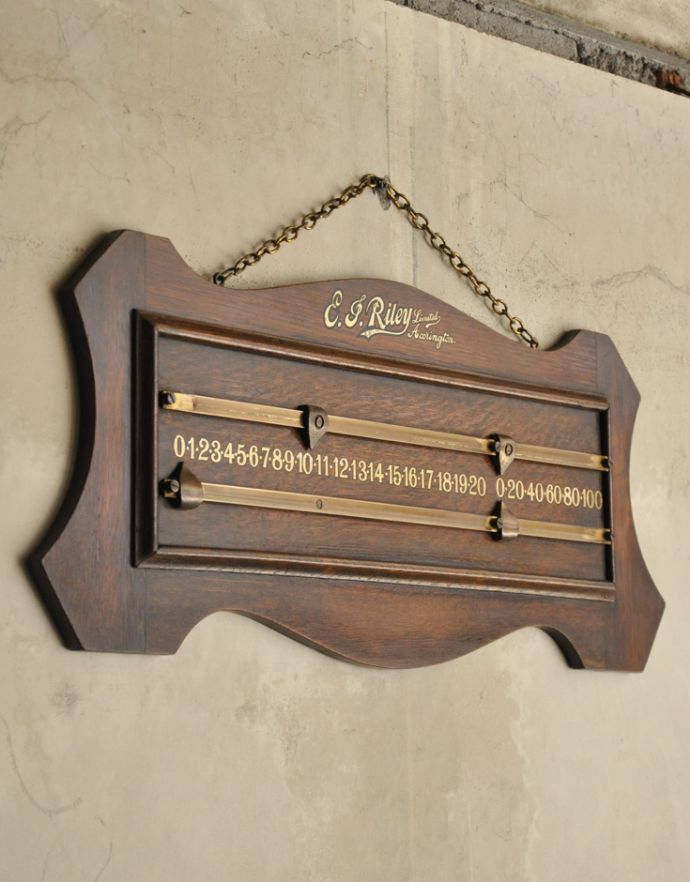 ロイドテーブル アンティーク家具 ビリヤードで遊べちゃう、めずらしいアンティークのテーブル。このプレートもとってもオシャレなんです。(k-1347-f)