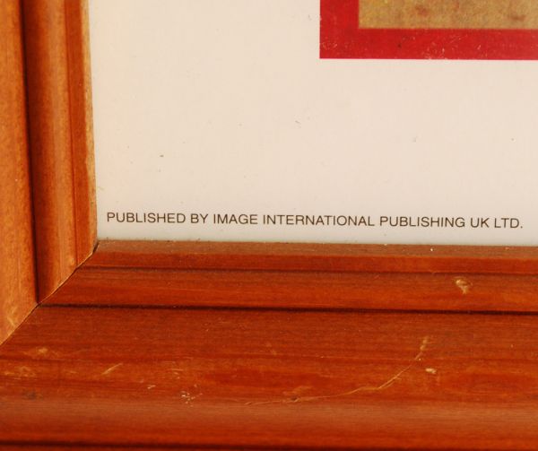 アンティーク その他の雑貨 アンティーク雑貨 壁を彩るアンティーク雑貨、木製フレームの額絵(CADBURY'S COCOA)。隅に文字が刻まれています。(k-1348-z)