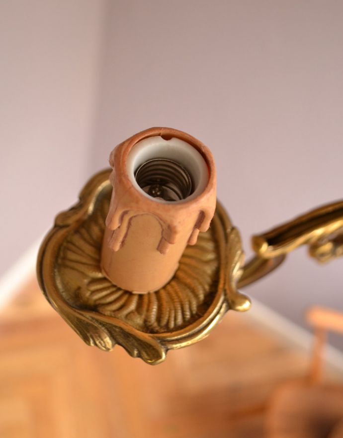 シャンデリア 照明・ライティング 高級感溢れる真鍮製シャンデリア、フランスのアンティーク照明(3灯)。しっかりオーバーホウルをしたので、ご安心下さい。(k-1446-z)