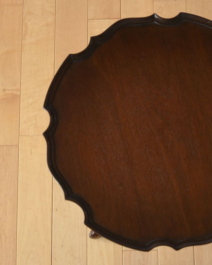 k-1451-f　アンティークオケージョナルテーブルの縁