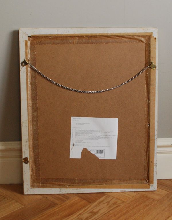 アンティーク フレーム付きミラー　アンティーク雑貨　豪華な装飾が施されたフレームミラー、アンティークの鏡。きちんとメンテナンスしてあるので、裏側もキレイです。(k-1451-z)