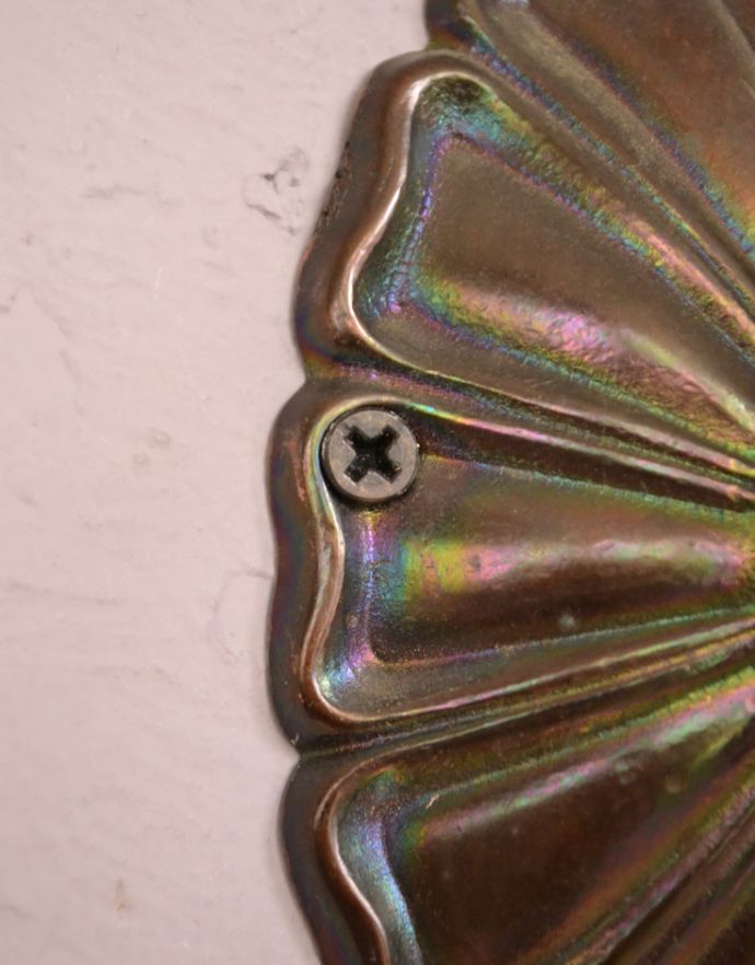 壁付けブラケット 照明・ライティング 優しい明かりのアンティークウォールブラケット(壁付け照明)。ビス用の穴が開いています。(k-1462-z)