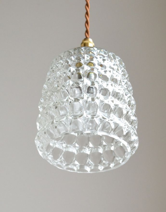 ペンダントライト 照明・ライティング イギリスから届いたカッティングが美しいアンティークペンダントライト(コード・シャンデリア電球・ギャラリーB2枚付き) 。下から見上げても素敵なデザインにうっとりです。(k-1686-z)