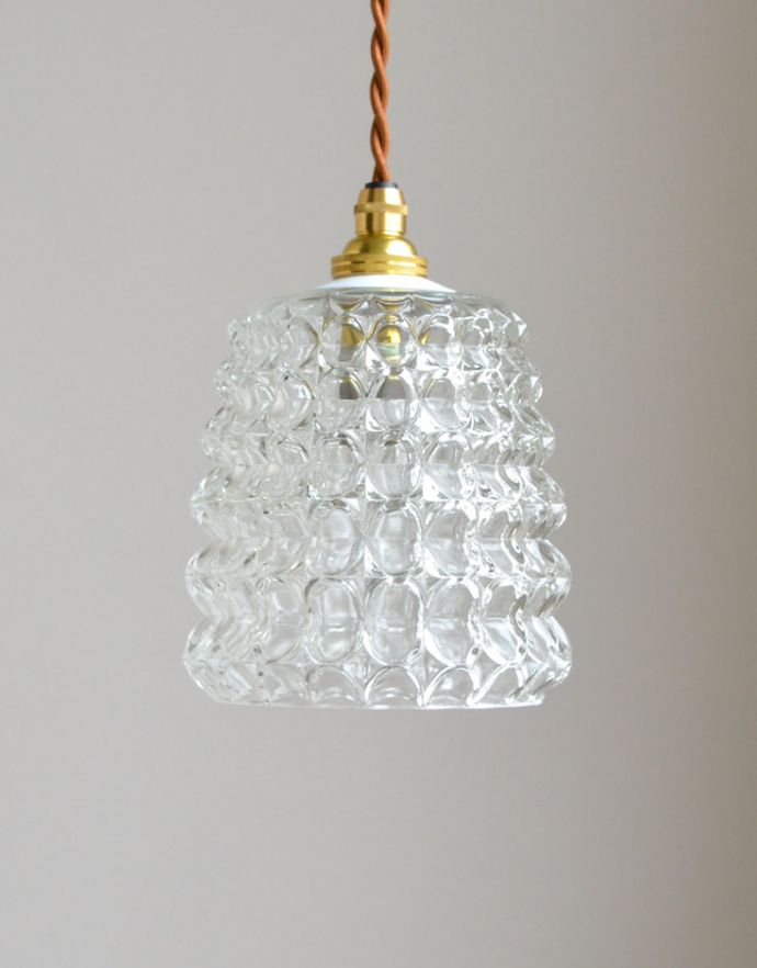 ペンダントライト 照明・ライティング イギリスから届いたカッティングが美しいアンティークペンダントライト(コード・シャンデリア電球・ギャラリーB2枚付き) 。【 シェードのサイズ 】直径13×高さ13.5cmコードは50、80cm以外にも、ご希望の長さで加工してお届けします。(k-1686-z)