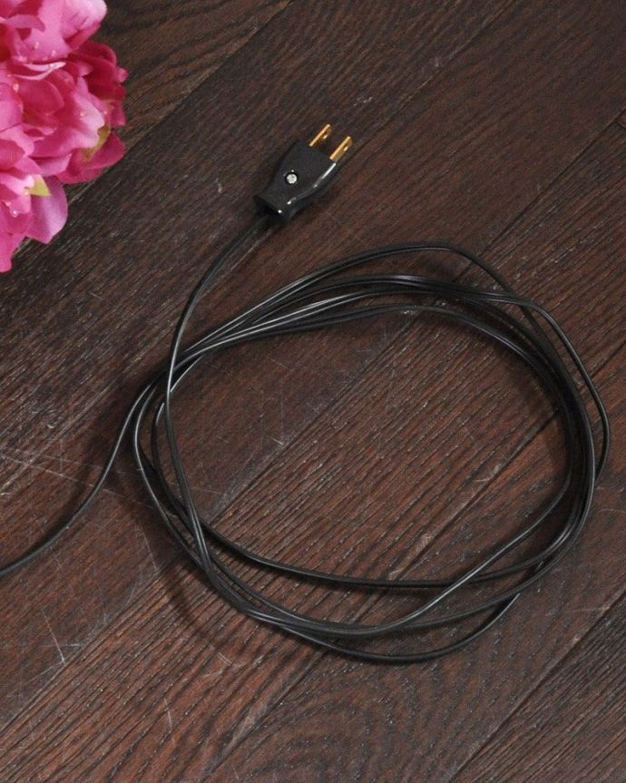 スタンドライト 照明・ライティング 英国輸入のアイアンスタンド、アンティークフロアランプ(B22シャンデリア球付)。コードはアイアンに合わせてシックなブラックにしました。(k-1792-f)