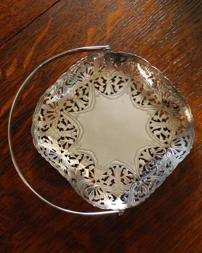 英国の銀食器、アンティークのシルバープレート(トレイ)(k-1938-z