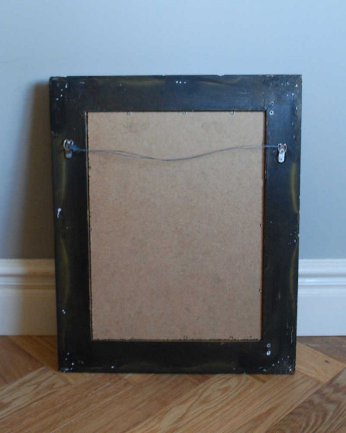 ゴールドのフレームが素敵なイギリス輸入のアンティークミラー(k-2043