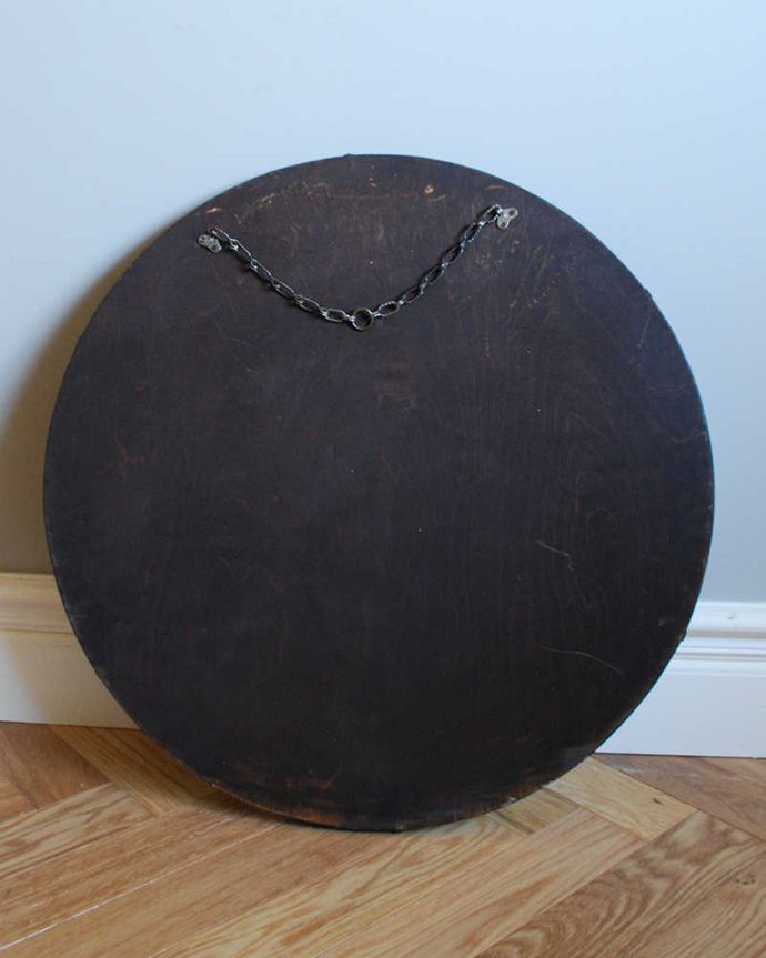 アンティーク ミラー（鏡）　アンティーク雑貨　アンティーク　ミラー。壁に取り付けられるように金具が付いています。(k-2052-z)