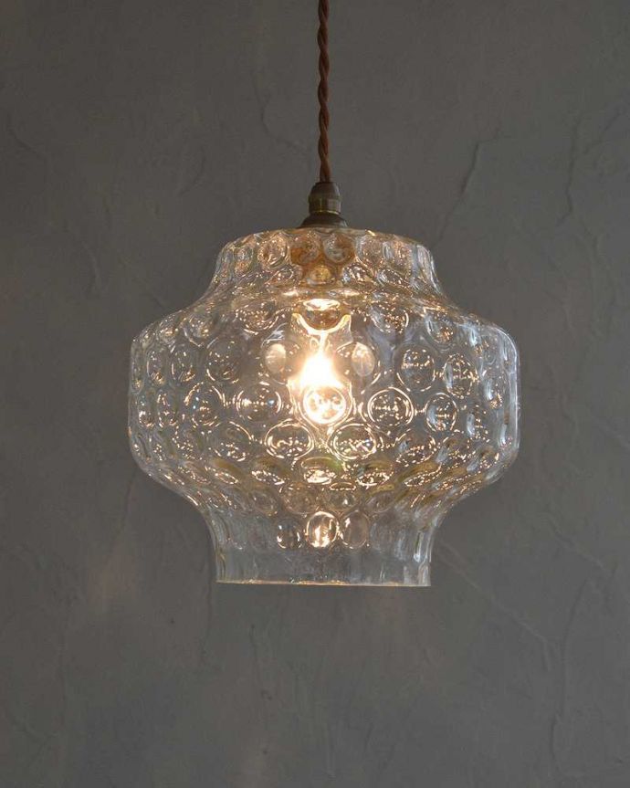 ペンダントライト　照明・ライティング　英国アンティーク照明、宝石のように美しいペンダントライト（コード・シャンデリア電球・ギャラリーなし）。。(k-2187-z)